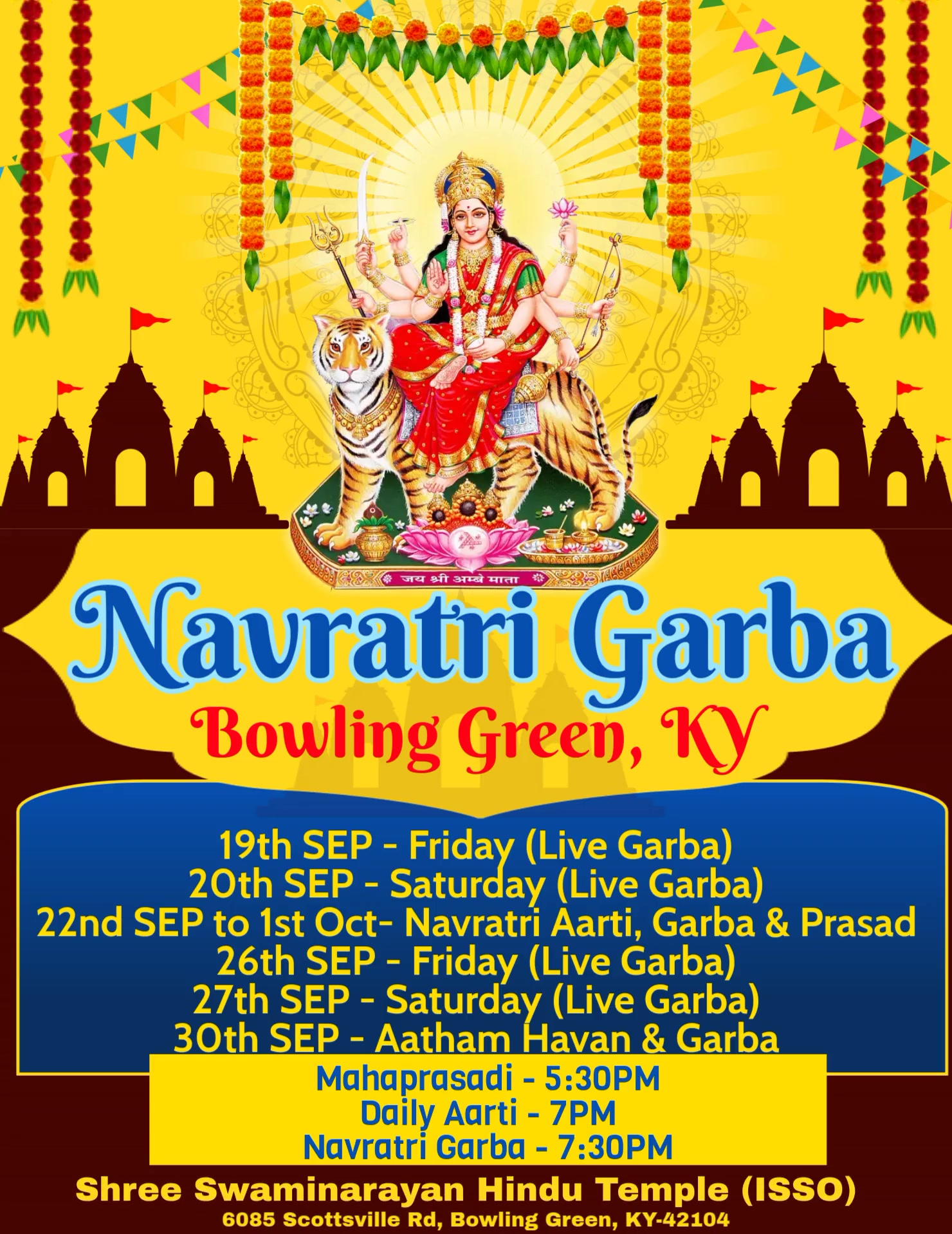 Navratri celebration 2025 Divya Chaudhary in Bowling Green, KY